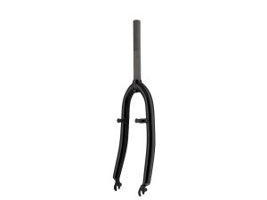 FORCE forgaffel MTB 24" stål 1" med gevind (100mm) - 200mm lang V-bremse - blank sort